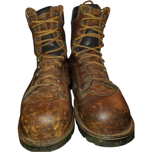 Danner Quarry Steel Toe Waterproof Work Boots Men\'s Size 8 Brown Gore-Tex Vibram main image 4